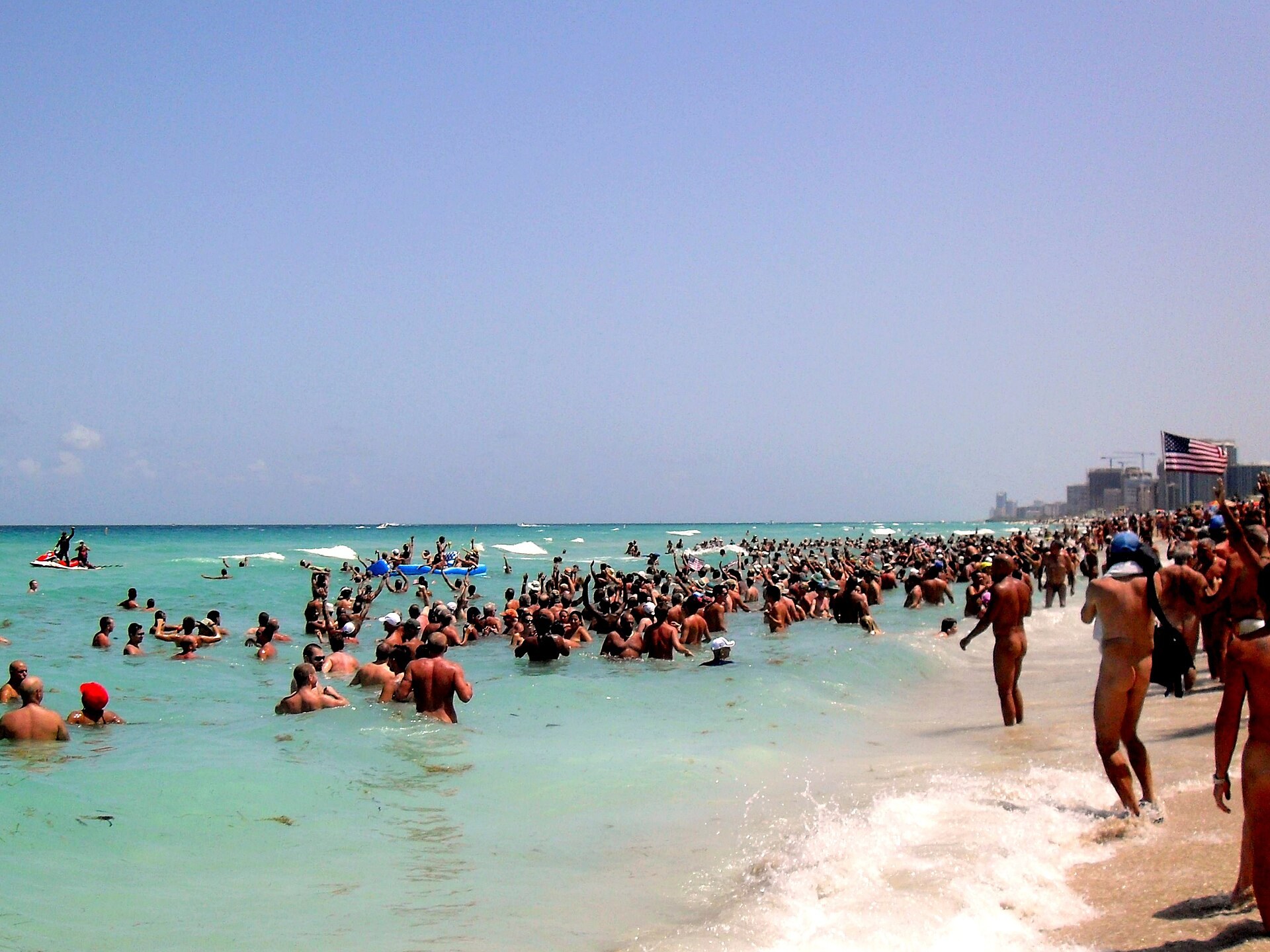 Nude bathers at Haulover Beach (Haulover Park)
