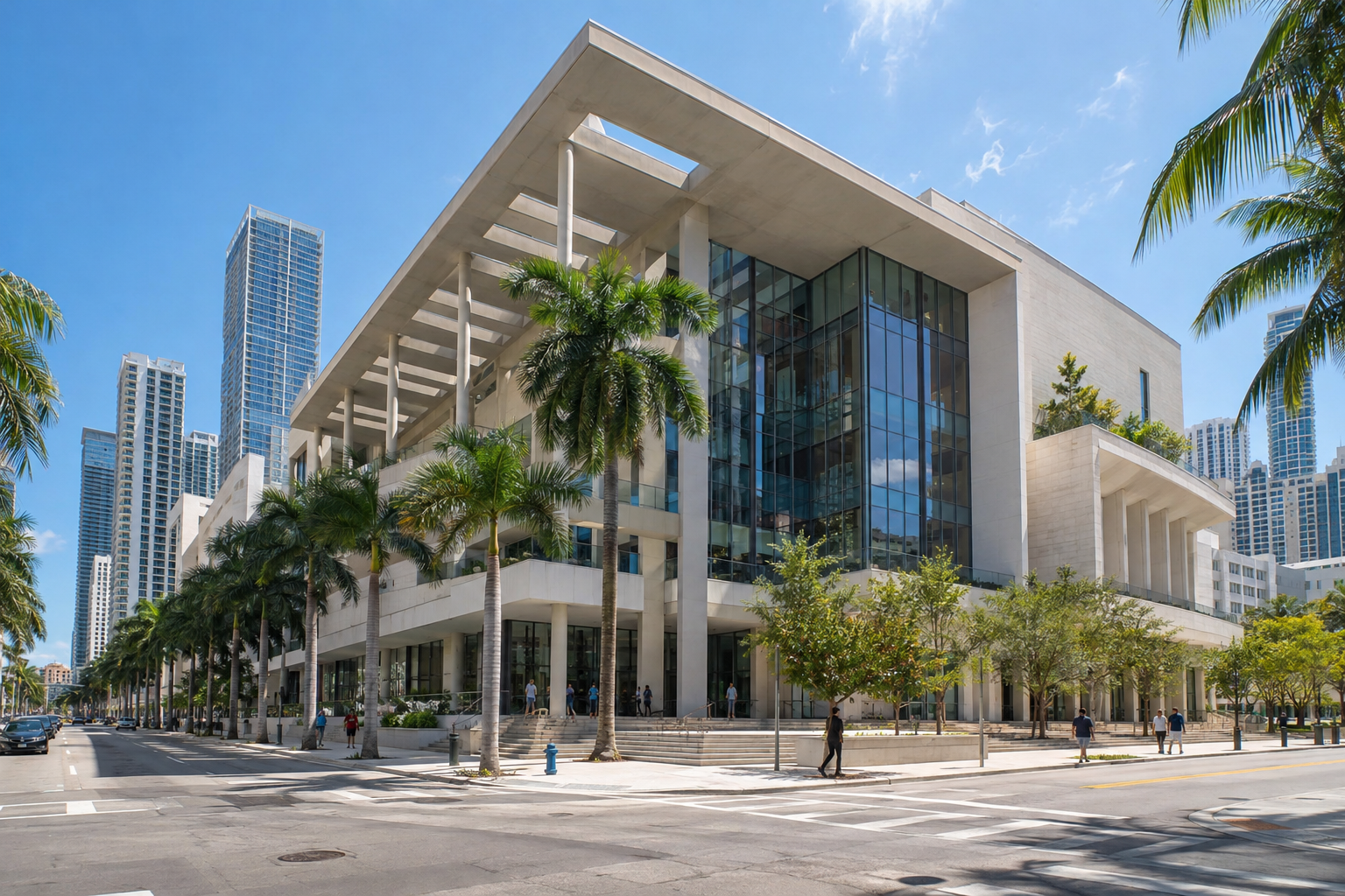 Miami-Dade Main Library at 101 West Flagler Street in downtown Miami, the administrative hub of the county library network