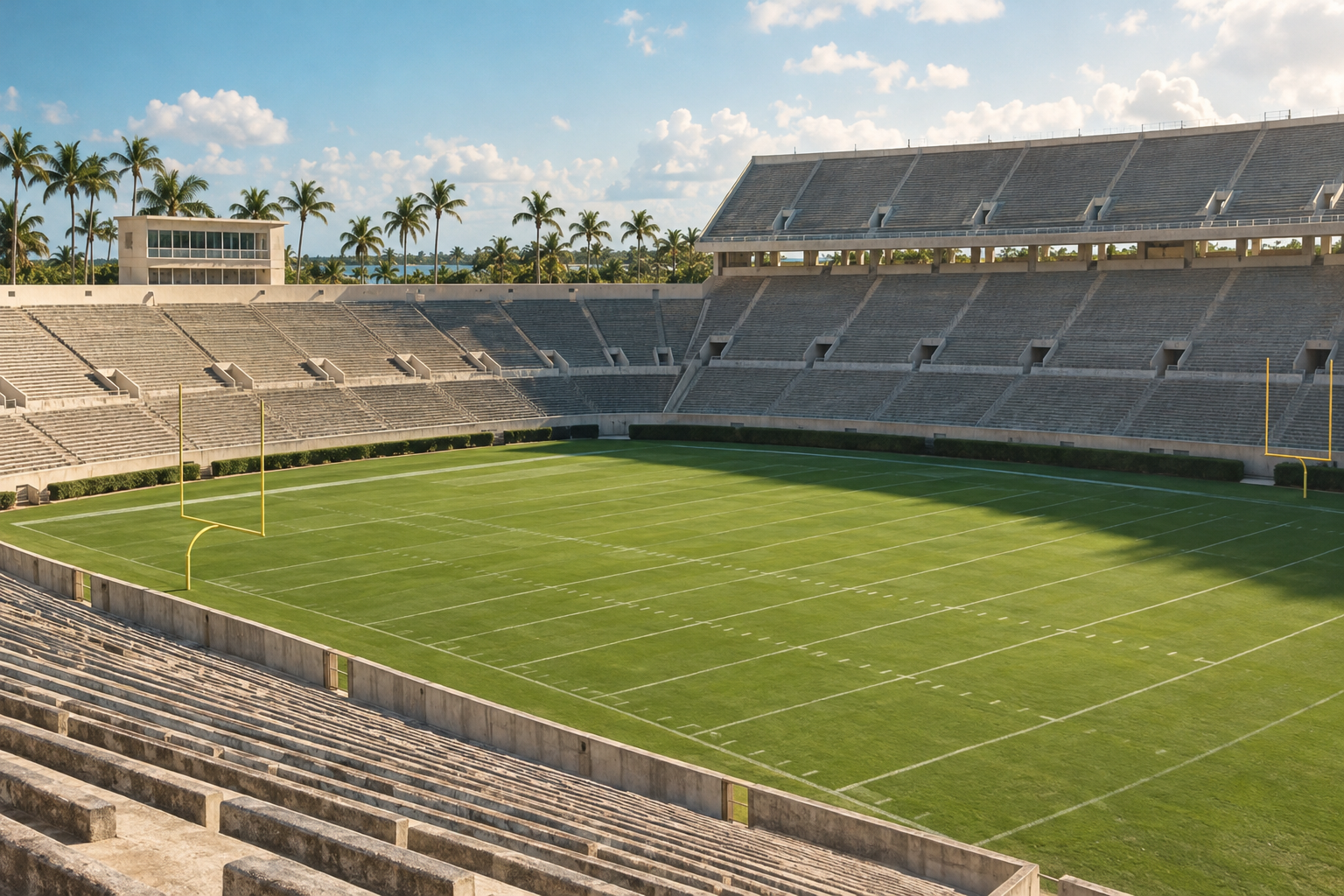 The historic Orange Bowl stadium in Miami where the Hurricanes won multiple national championships