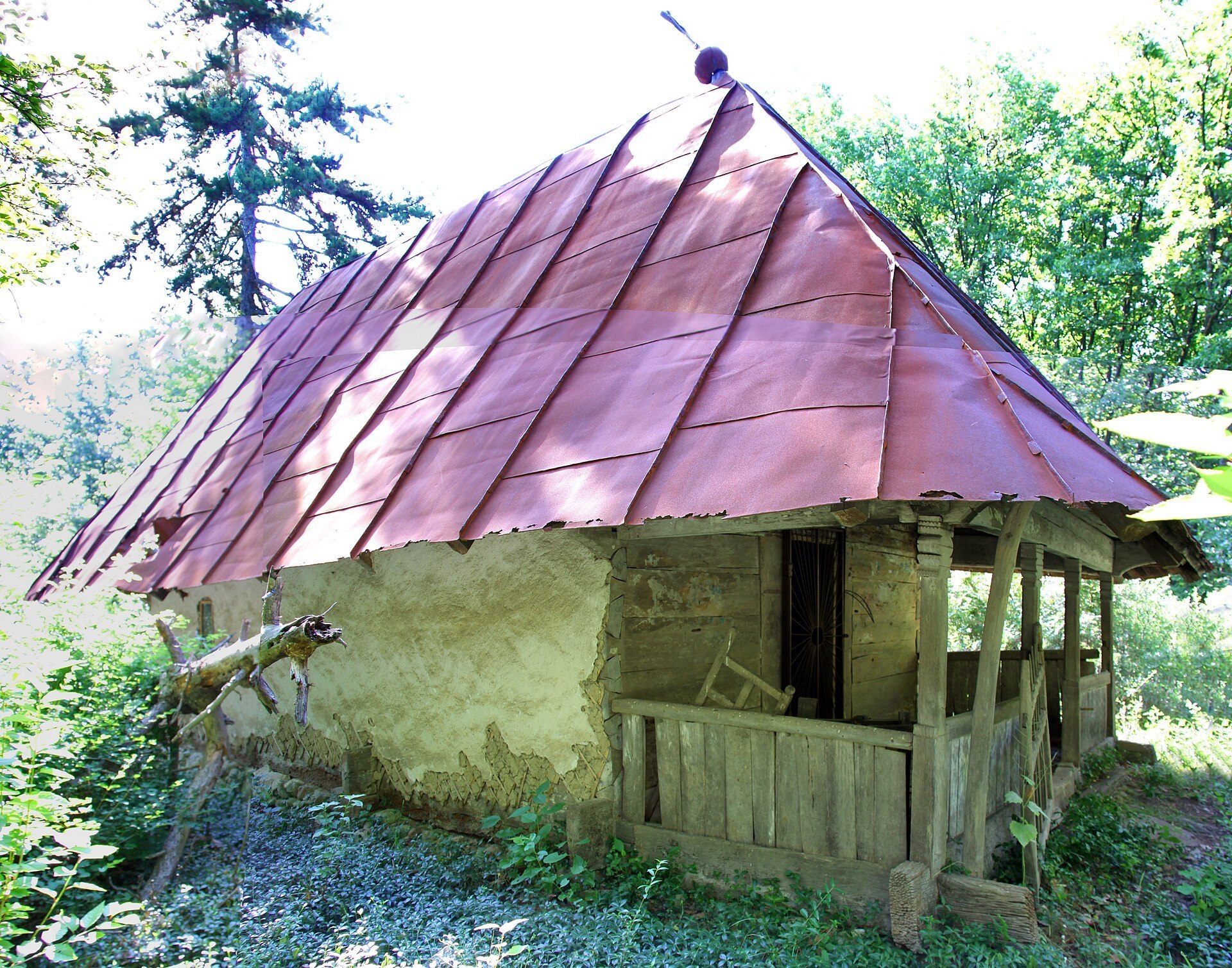 Boia, Gorj: the wooden church. North-West. (Boia De)