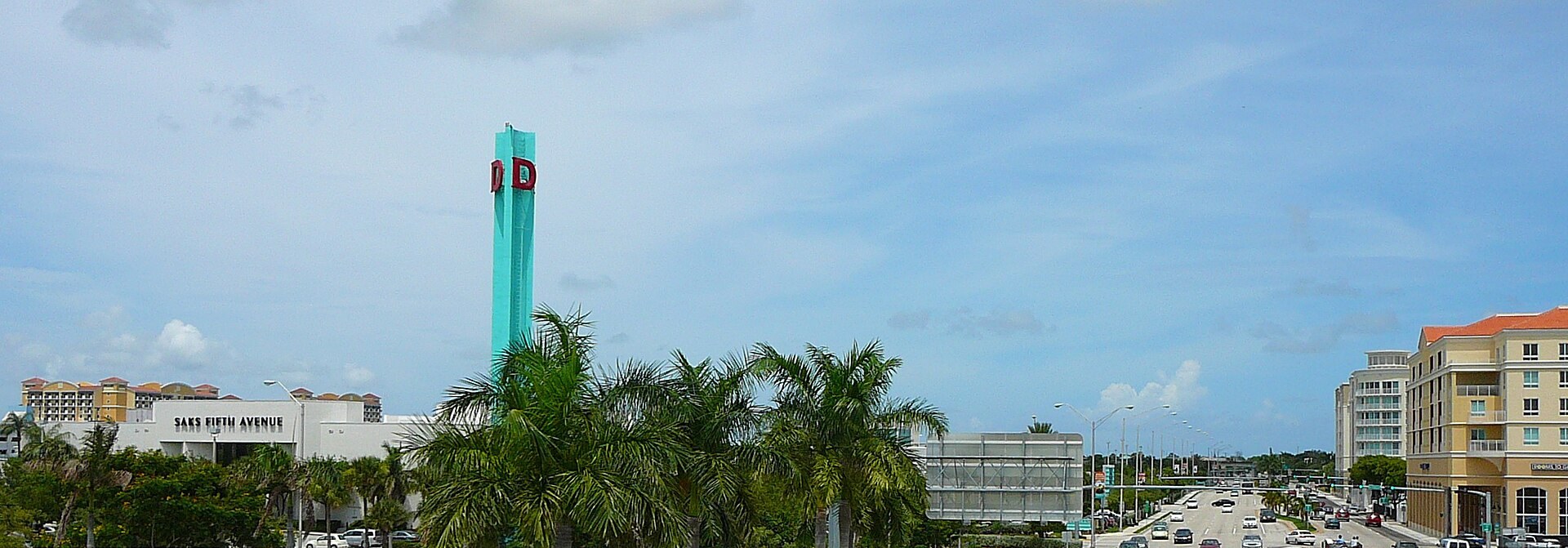 Partial view of Dadeland Mall in Kendall as seen from the Palmetto Expressway northbound. 7/10/2008. (Dadeland Mall)