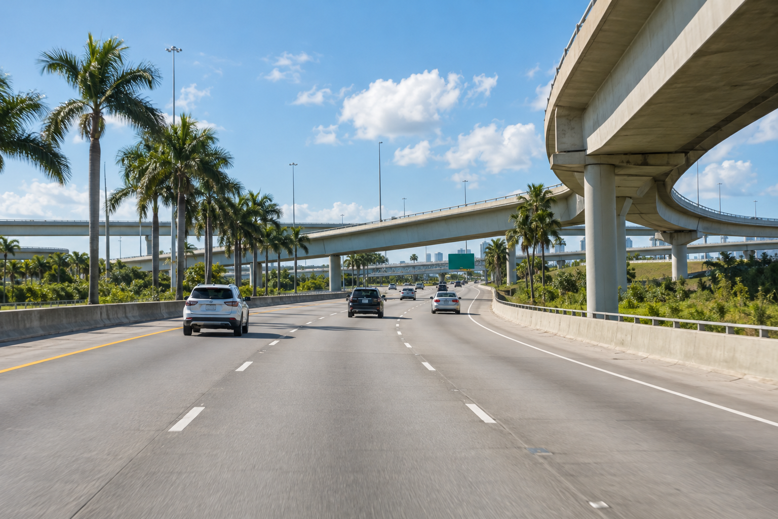 Sawgrass Expressway interchange near Sunrise Boulevard leading to Sawgrass Mills mall in Broward County
