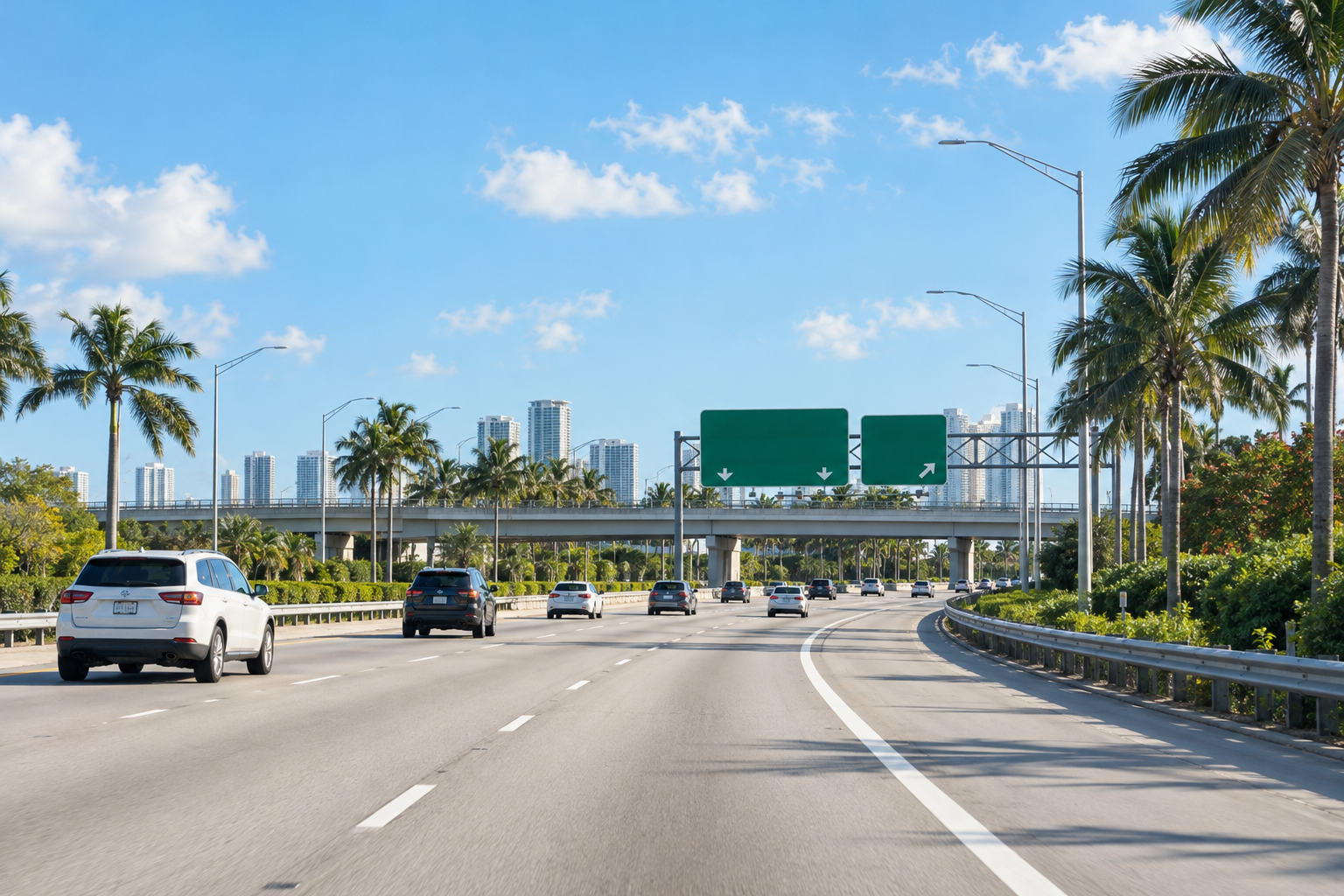 Sawgrass Expressway interchange near Sunrise Boulevard leading to Sawgrass Mills mall in Broward County