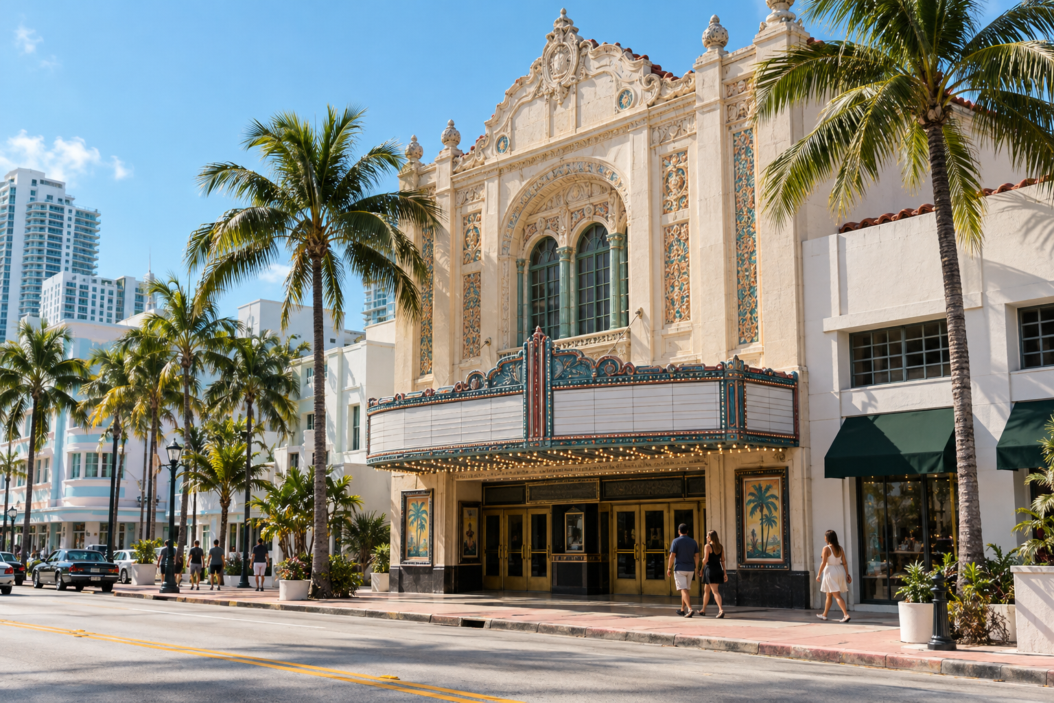 Tower Theater marquee on Calle Ocho in Little Havana, Miami